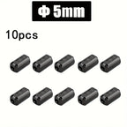 6/10PC Snap Magnetic Ring Ferrite Filter For Cable Shield Removable EMC Inner Diameter  5mm 7mm 9mm 11mm 13MM Degaussing Filter