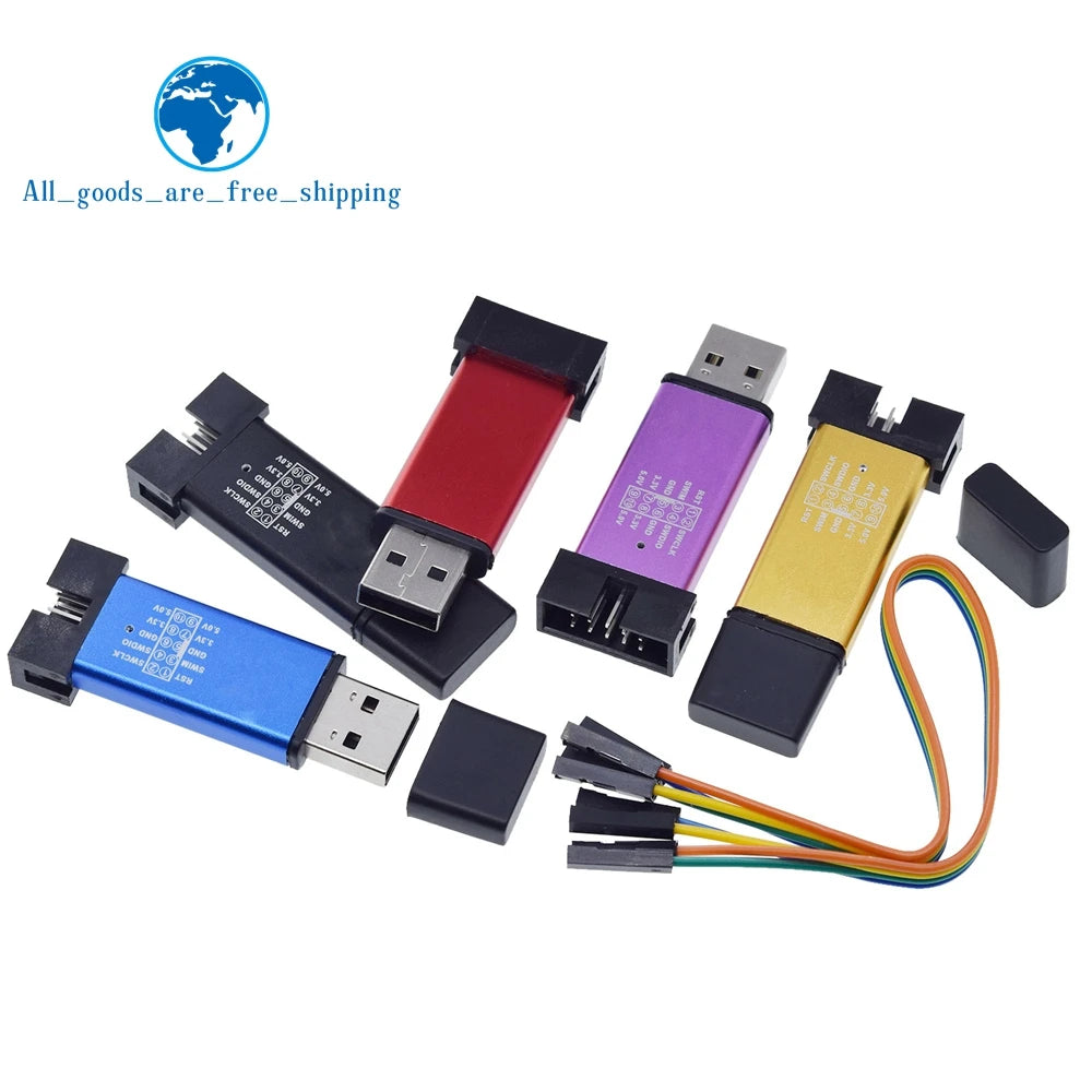 TZT 1/5PCS ST LINK Stlink ST-Link V2 Mini STM8 STM32 Simulator Download Programmer Programming With Cover A41 for arduino