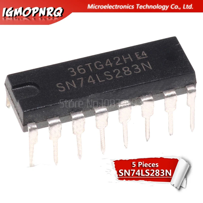 5PCS HD74LS283P DIP 74LS283 DIP16 SN74LS283N DM74LS283N new and original IC