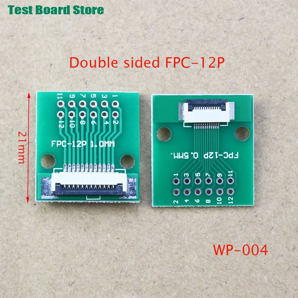 1pcs  Test Board FPC 6 8 10 12 20 30 24 Pin PCB Double Sided FFC FPC Flex Cable Adapter Pitch 0.5mm 1.0mm to 2.54mm Connector