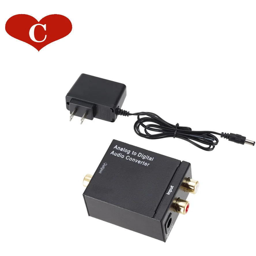 ADC Latest Analog To Digital Converter Optical Coax RCA Toslink Audio Sound Adapter SPDIF Adaptor for Apple TV for Xbox 360 DVD