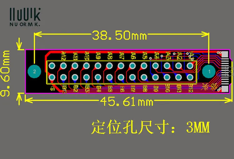 USB Type-C Male & Female Test Board 24Pin, Breakout Module with PCB and Pin Header