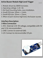 3.3V 5V Active Buzzer Module High/Low Trigger Piezo Buzzer Sound Alarm Module Compatible With 3.3V 5V Microcontroller