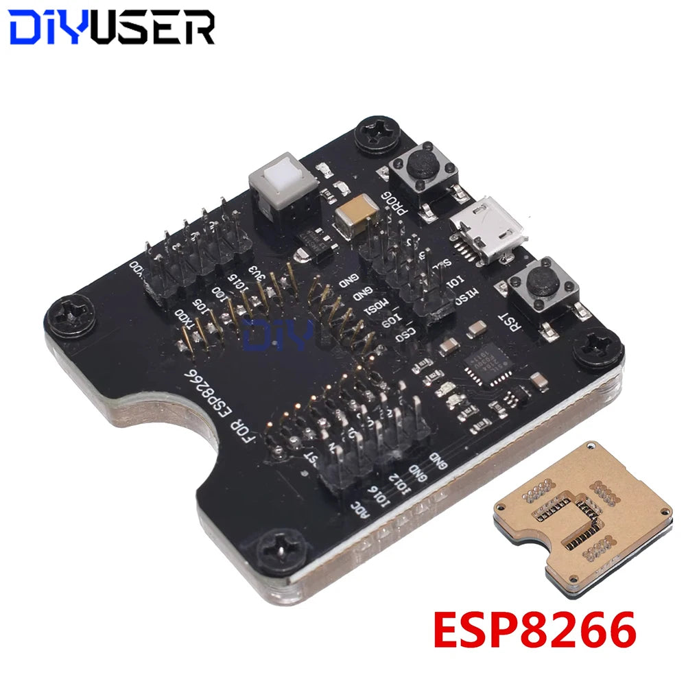 ESP32 ESP8266 Test Fixture Burner, Downloader Programmer for ESP-32 ESP-12F/12S/07S Modules