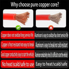 4-meter Fully Enclosed Car Battery Jumper Wire, Pure Copper Connection Wire, Thickened Jumper Wire, Jumper Wire Jumper Cable