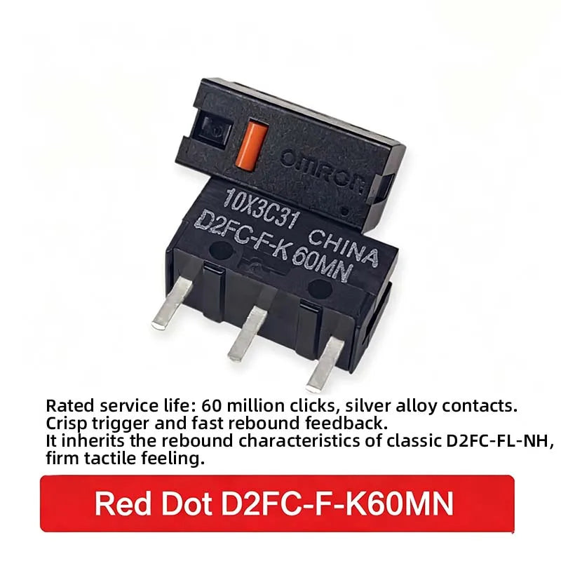 2Pcs/10Pcs Mouse Micro Switch D2FC F 7N D2FC-F-7N(10M)/(OF) D2FC-F-7N(20M)/(OF) D2FC-F-K 50M Microswitch for Mouse for Omron