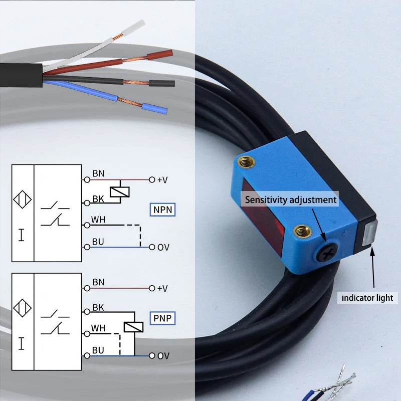 Laser Switch Infrared Photoelectric Switch Sensor Diffuse Reflection Background Suppression Photoelectric Sensor Sensing