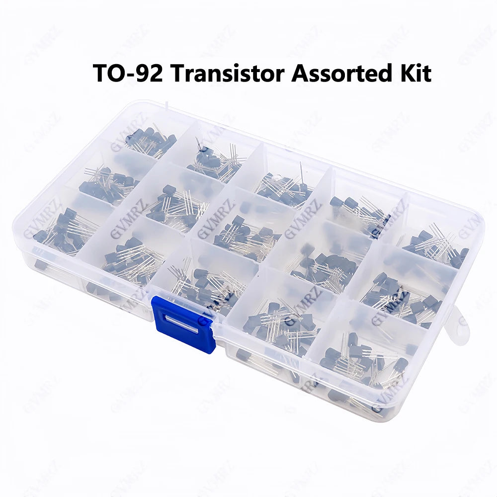 300PCS 15Values TO-92 Transistor Assorted Kit (2N2222/2N3904 etc.) for Arduino DIY Electronic Project S8050
