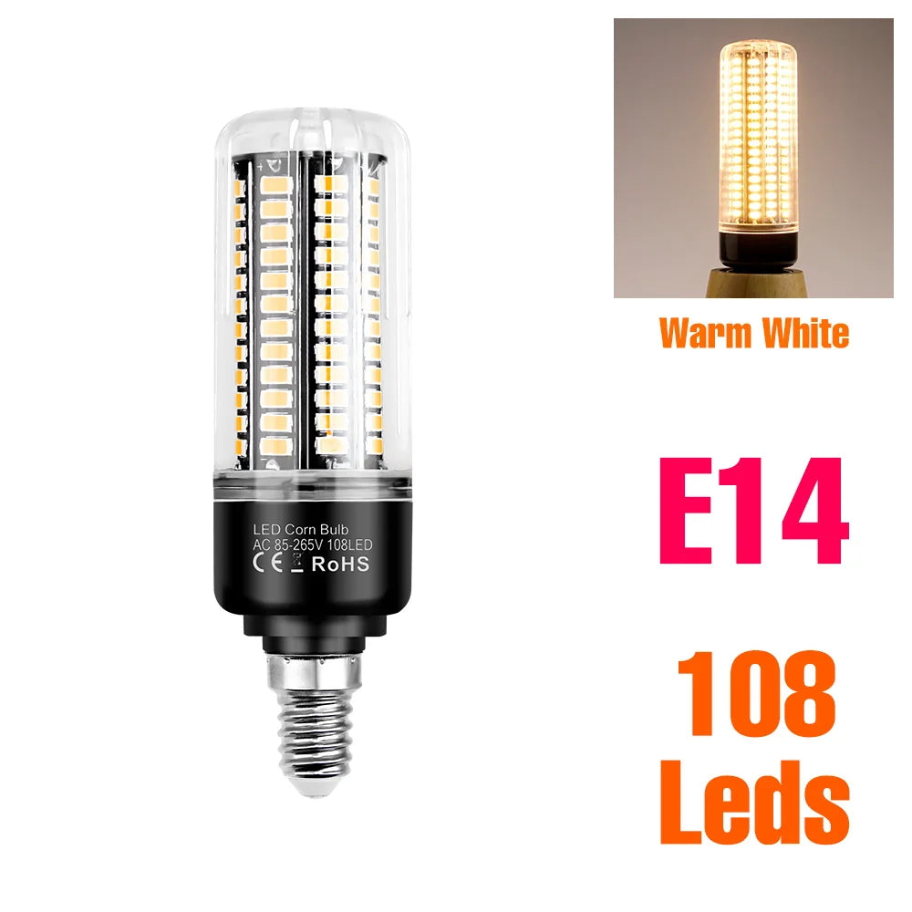 30W LED Indoor Corn Bulb E27/E26 Ceiling Lamp Bulbs E14 Spotlight B22 Living Room Bedroom Kitchen Washroom 220V Home Lighting