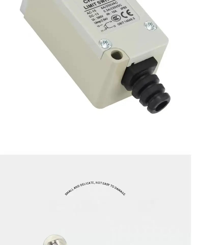 CNTD CHL-5200 Industrial Limit Switch Roller Plunger 6A 250V AC IP65 Heavy Duty Waterproof for Automation Machinery