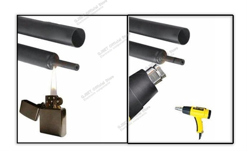 1M/5M Black Heat Shrink Tubing Insulation Sleeve Wire Protective Cover Cable Data Cable Repair Heat Shrink Sleeve 1 2 3 4 5-50mm