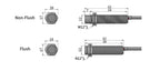 GTRIC M12 Capacitive Proximity Sensor 3-wire DC 10-30V NPN PNP IP65 Flush Non-flush Industrial Non-contact Switch