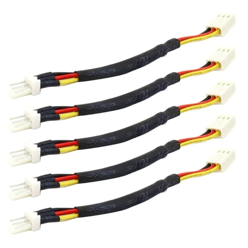 5 Pieces PC CPU Fan Speed Reduce Slow Down Wire 3 Pin Fan Noise Resistor Cable Male to Female Connector 12CM/4.72in