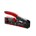 Rj45 Rj12 Rj11 Pass Through Crimp Plier Cat7 Cat6 Cat6A Cat5 Cat5e Stripping Crimping Tool with 8P/6P Ethernet Connectors