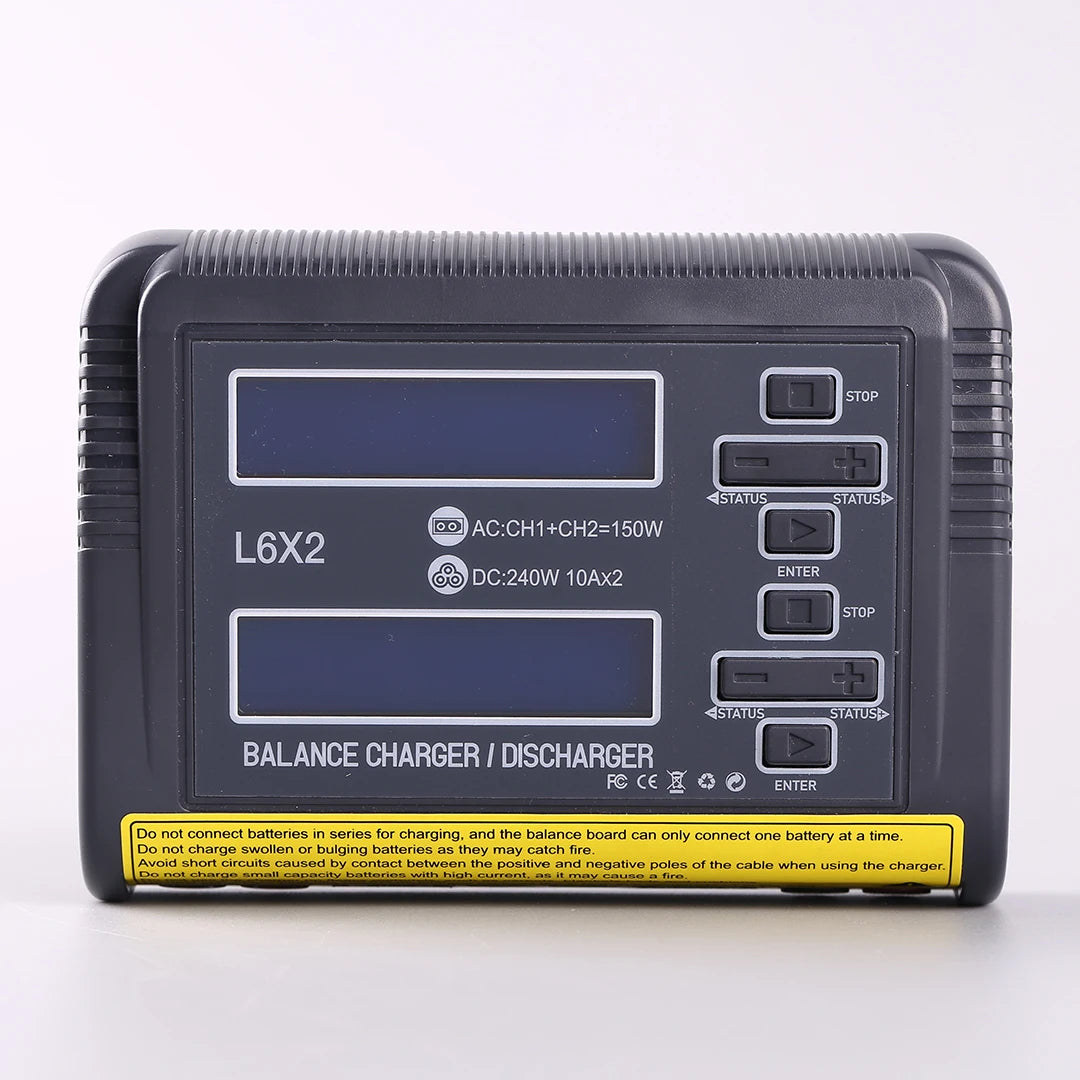HTRC L6X2Lipo Intelligent Balanced Charger for RC Model Aircraft Dual Channel 2-6S Remote Control LiPo Battery Charger