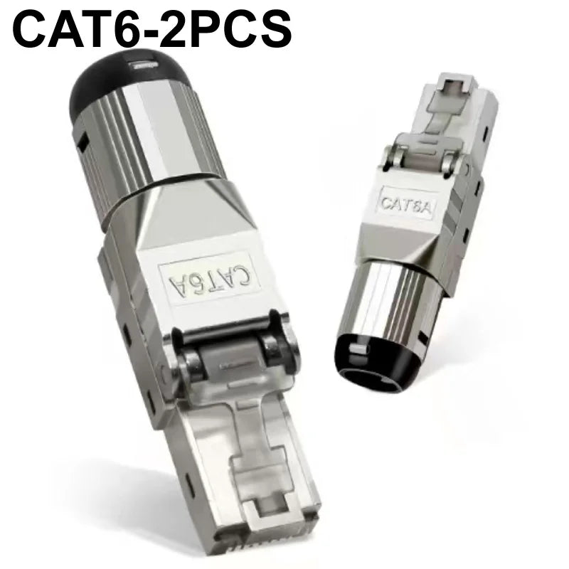 NEW 2026 2PCS RJ45 Cat8 Cat7 Cat6A Connector Shielded Toolless Modular Termination Plug 2000MHz 40G LAN Cable for 22AWG-24AWG