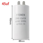 CBB60 450VAC 4~60μF ±5% 4-Pin Double Insert Motor Run Capacitor for Air Conditioner/Refrigerator/Pump，50/60Hz