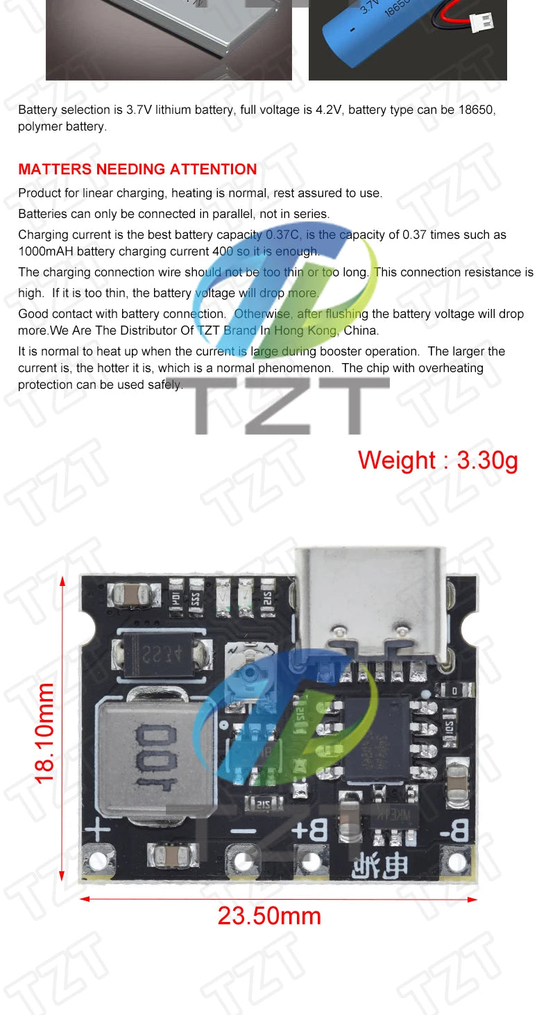 1/2/5PCSType-C USB Lithium Li-ion 18650 3.7V 4.2V Battery Charger Board DC-DC Step Up Boost Module TP4056 DIY Kit Parts