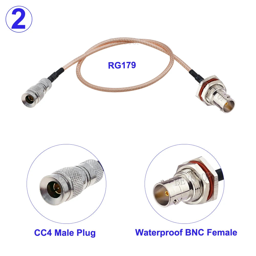 DIN 1.0/2.3 Mini BNC Male to BNC Male/Female Connector RG179 RF Coaxial Cable HD SDI 75ohm For Blackmagic HyperDeck Shuttle