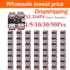 1~50Pcs XL334P4 Type C USB 2.0 4 Port Hub Expansion Module 1 To 4 USB Splitter Mini PCB Board High Speed USB Expansion Hub