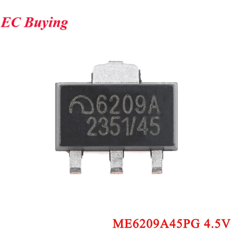 100Pcs/5pc ME6209 6209A ME6209A 3V 3.3V 4V 4.5V 5V ME6209A33PG ME6209A50PG SOT-89 Low Power Dropout LDO Linear Regulator IC SMD
