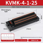 One in Multiple Out Direct Insertion Terminal Block Distribution Box DIN Rail Power Common Splitter PLC Signal Line Junction Box