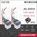 2PCS GEYA Photocell Street Light Switch AC220V 10A Photo Control Photoswitch Sensor Switch Automatic Night ON Day OFF