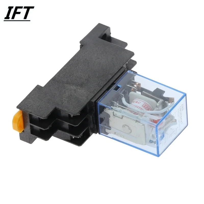 MY2P HH52P MY2NJ Relay Coil General DPDT Micro Mini Electromagnetic Relay Switch with Socket Base LED AC 110V 220V DC 12V 24V