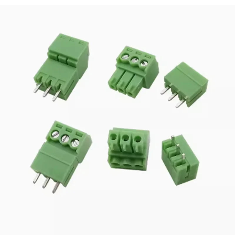 5pairs 15EDG 3.5mm PCB Screw Terminal Block 2-12Pin Male Plug Female Socket Pin Header Wire Connector
