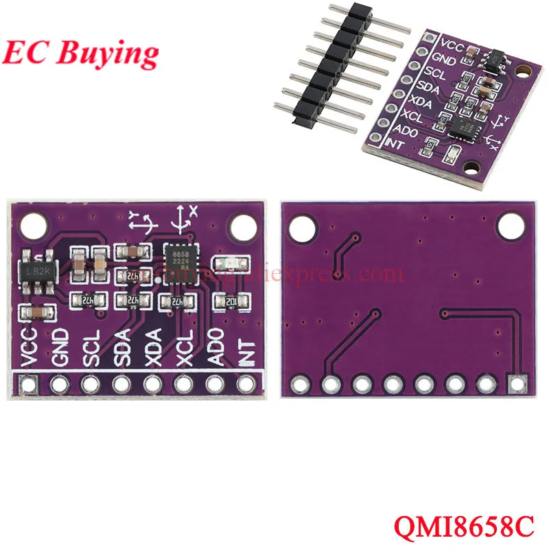 QMI8658 QMI8658A QMI8658C 6-axis Motion Sensor Module 3-axis Gyroscope/Accelerometer BMI160 6DFO Replaces MPU6050
