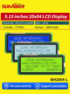 WH2004L Large ST7066 COB STN 5V Blue Yellow 204 2004 20*4 20x4 Gharacter LCD Display Module Screen