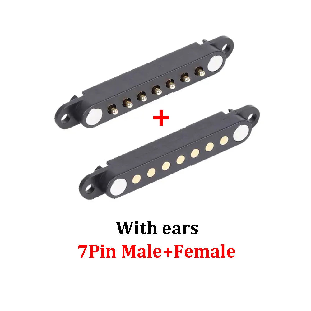 Spacing 2.54mm 2A DC Magnetic Pogo Pin Connector 4/5/6/7/8Pin Pogopin Male Female Spacing 2.5 Spring Loaded DC Power Socket Spot