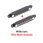Spacing 2.54mm 2A DC Magnetic Pogo Pin Connector 4/5/6/7/8Pin Pogopin Male Female Spacing 2.5 Spring Loaded DC Power Socket Spot