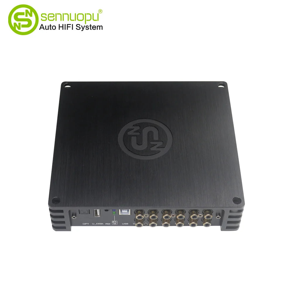 Sennuopu HIFI-K10 8-Channel Car Amplifier Integrated 10-Channel DSP Processor, HIFI Car Audio Sound Tuning Amplifier