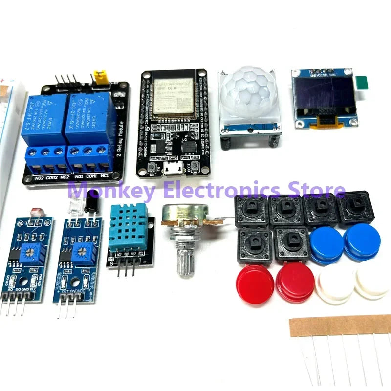 ESP32 Module Kit Starter Kit for ESP32 ESP-32S WIFI Module ESP32 WIFI Development Board Relay Display Sensor esp32 kit desenvolv