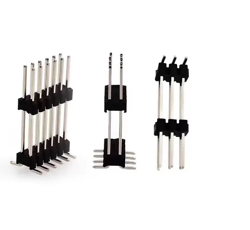 10pcs/100pcs 2.54mm 2x15P/25P/40P L30mm SMD Breakable Male Pin Header Dual Row Double Plastic Rohs Gold SMT PCB Board Spacer