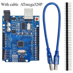 UNO R3 ATmega328P CH340G w/ Pin Header & USB Cable for Arduino ESP8266 Raspberry Pi STM32 Mega 2560 Pro Mini DIY Starter Kit