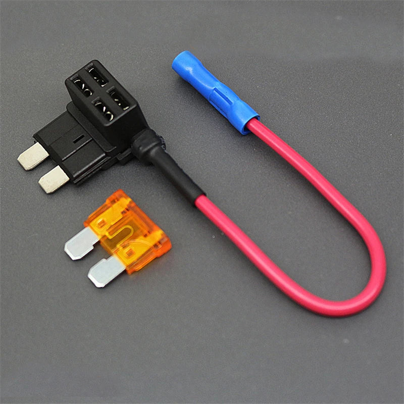 BEECHIP 12V Fuse Holder Add-a-circuit TAP Adapter Micro2 Mini Small Standard ATM APM Blade Auto Fuse  with 10A Blade Car Fuse