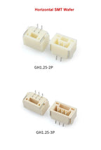 20pcs GH 1.25mm 2P 3P 8P 10P 12P Micro Right Angle Horizontal SMD SMT Wire Connector Wafer Male Pin Header with Lock/latch