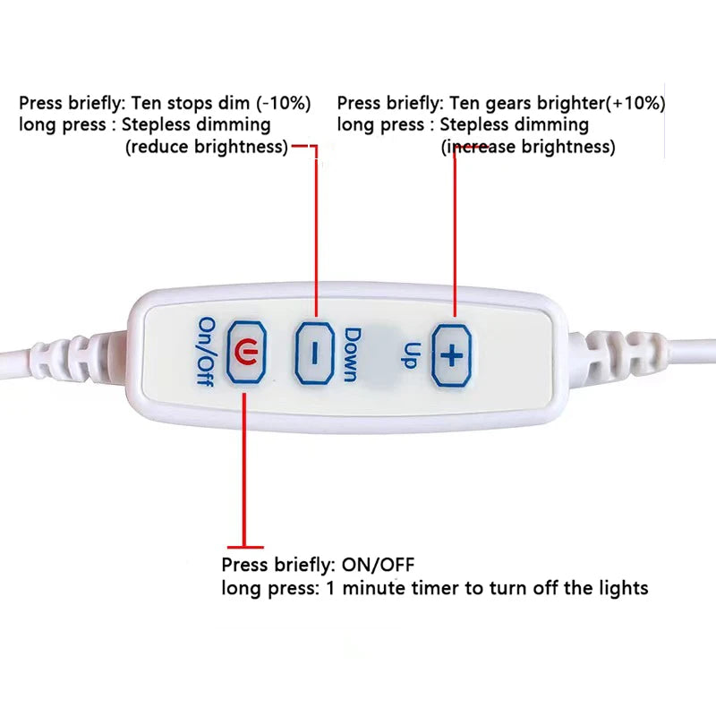 1PCS DC3V-5V Dimmable 5730 SMD LED Lamp 1W 2W 3W 4W 5W 10W LED Light Beads White Warm White With Light Adjust Switch.