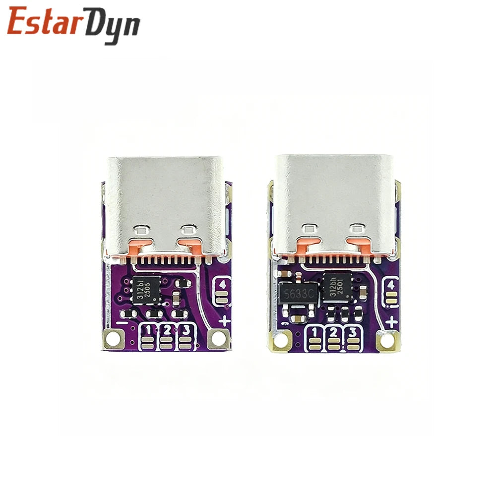 Estardyn PD3.0 PD3.1 QC3.0 Deceiver Fast Charging Module DC 5/9/12/15/20/28/36/48V Voltage Trigger PD to DC Type C Interface