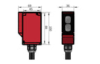 GTRIC Square Photoelectric Sensor Optic Infrared Switch Diffuse Reflection IP67 Waterproof 24-220V AC DC Universal 7m Distance