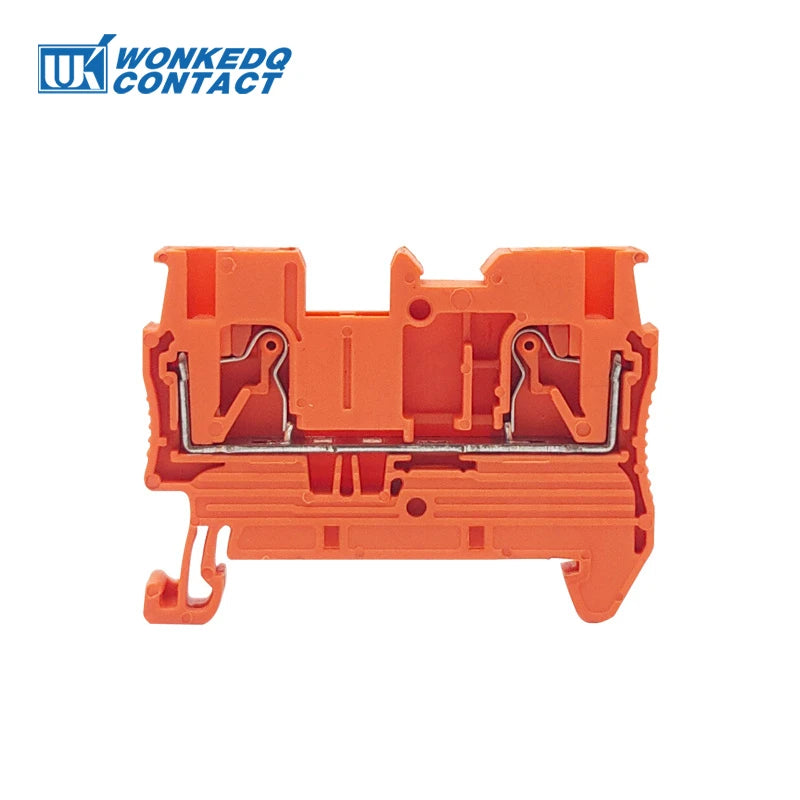 10Pcs PT2.5 DIN Rail Terminal Block Push-in Connector 2.5mm² Cable Screwless Plug Electrical Wire Connect NS35 PT 2.5