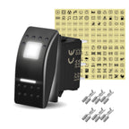 12V 20A White Lens Led Rocker Switch SPST / DPDT / Latching ON-OFF / Momentary (ON)-OFF-(ON) For Carling Switch Replace