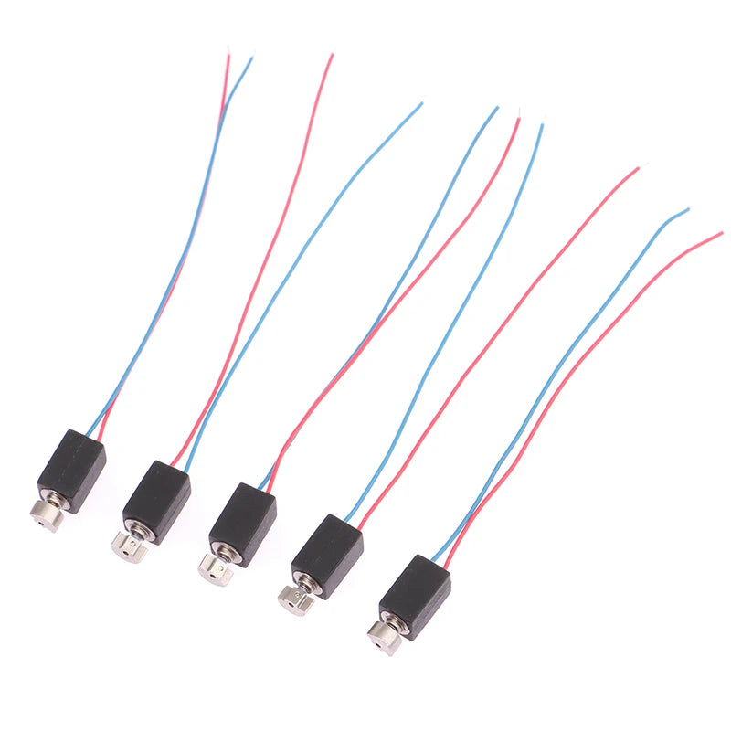 5Pcs 4*8mm 3V Mini DC Coreless Vibration Motors with Eccentric Wheels, for DIY Toys and Massagers