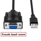 1.5m Serial Port Cable USB to RS232 Serial Port Cable DB9 Pin Serial Port Converter Male and Female COM RS232 Converter
