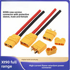 Xt90 Male and Female Connector Aircraft Model Lithium Battery Connector Xt90s Electrical Adjustment Gold-Plated Cable Plug