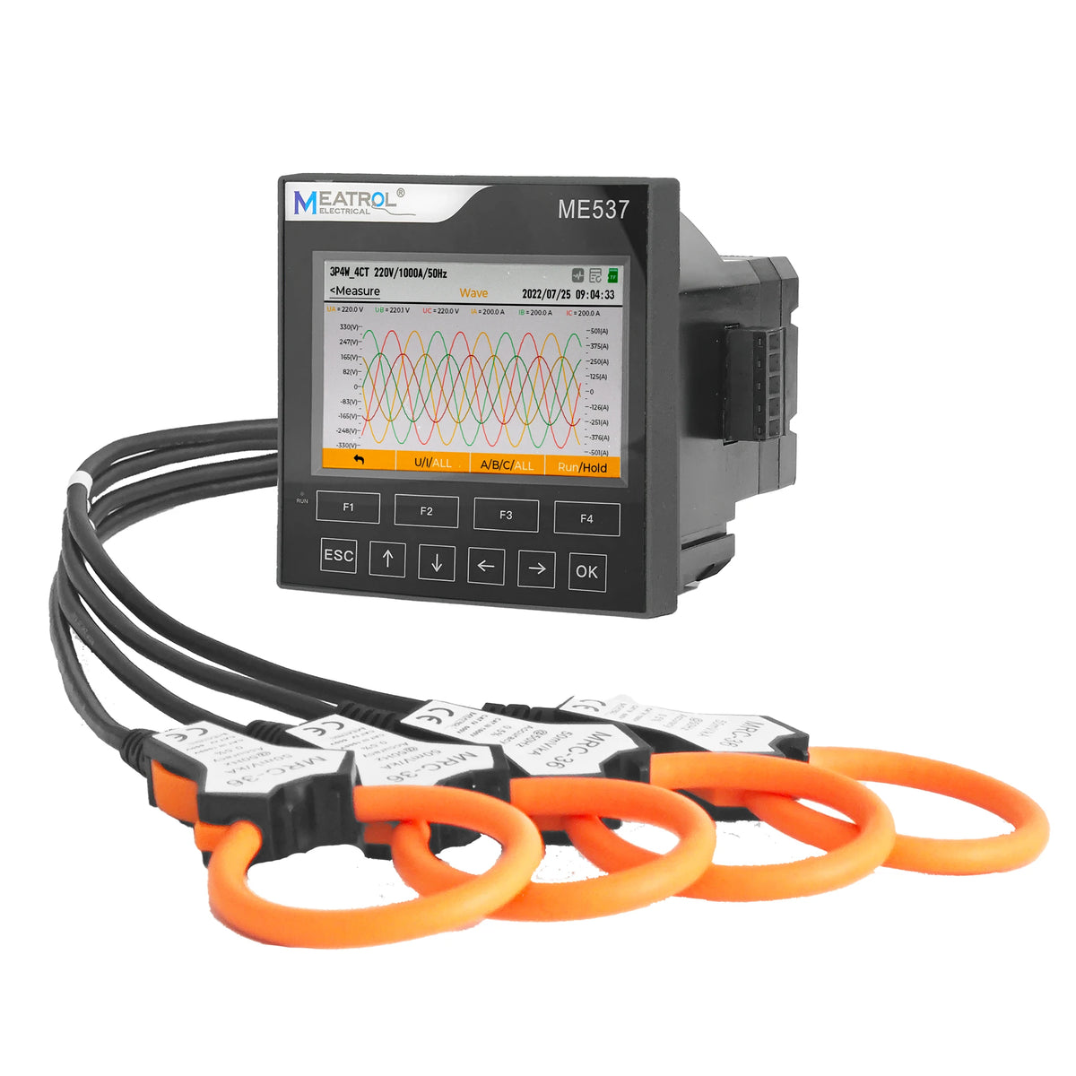 Ethernet Modbus TCP Three Phase Power Quality Analyzer ME537 32GB Data Logger Rogowski Coil Electric Energy AnalyzerAR