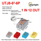 Distribution block PTFIX2.5mm² Wire Electrical Cable Connectors Plug-in Terminal Block  Splitter DIN-Rail Mounting Junction Box