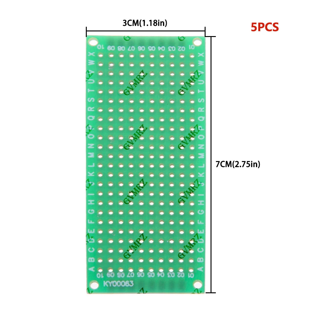 1PCS/5PCS  Single Sided 4x6cm 3x7cm Green PCB Prototype Board Universal Through Hole Perfboard for DIY Electronic 2x8cm